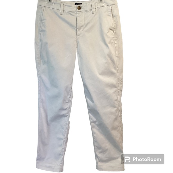 J. Crew High Rise Girlfriend Chino Pants in the colour Marine Salt, Size 8 - Picture 2 of 15